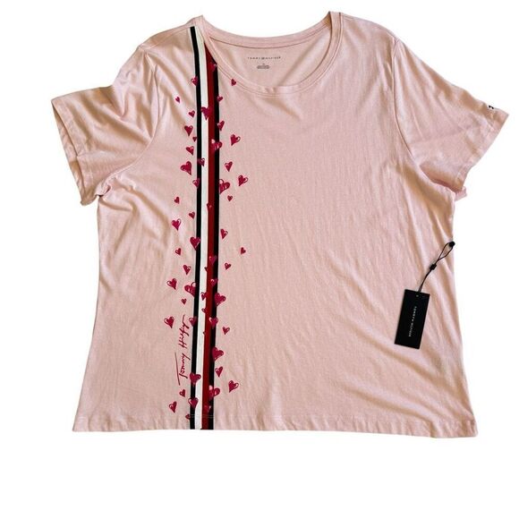 Tommy Hilfiger Light Pink T-Shirt - Size 1X - Picture 1 of 7